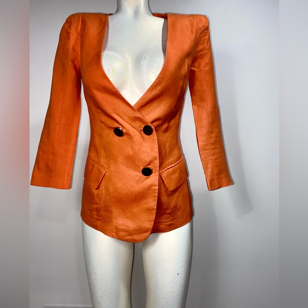 VINTAGE CHLOE VeRY RARE Bold Orange Jacket perfect fit color is amazing